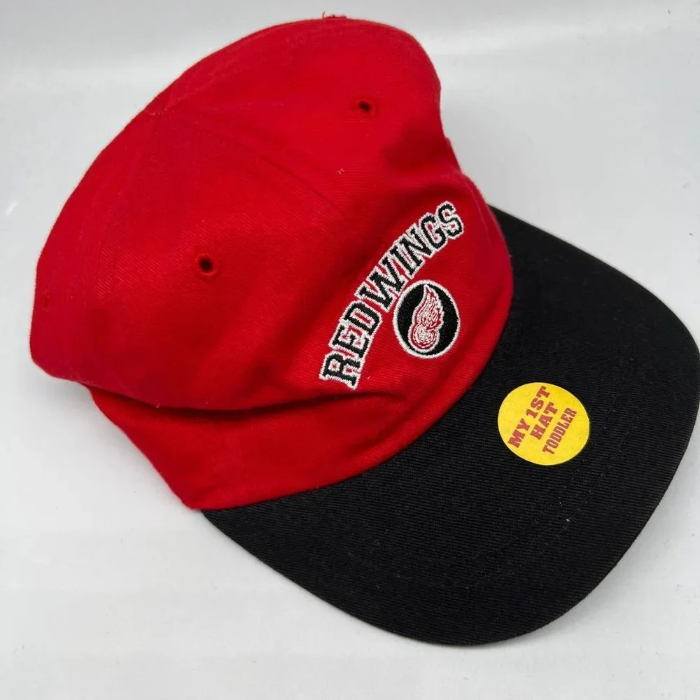 Vintage Detroit Redwings NHL Twins Enterprise Hat Snapback Cap Toddler New‎